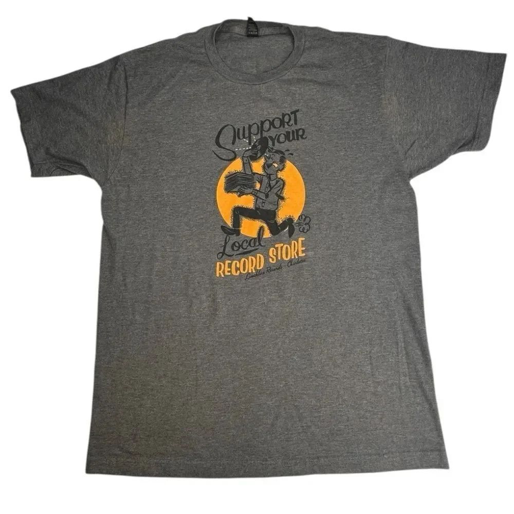 Lunchbox Records Charlotte NC Record Store Graphic Soft T Shirt Men’s Size Large